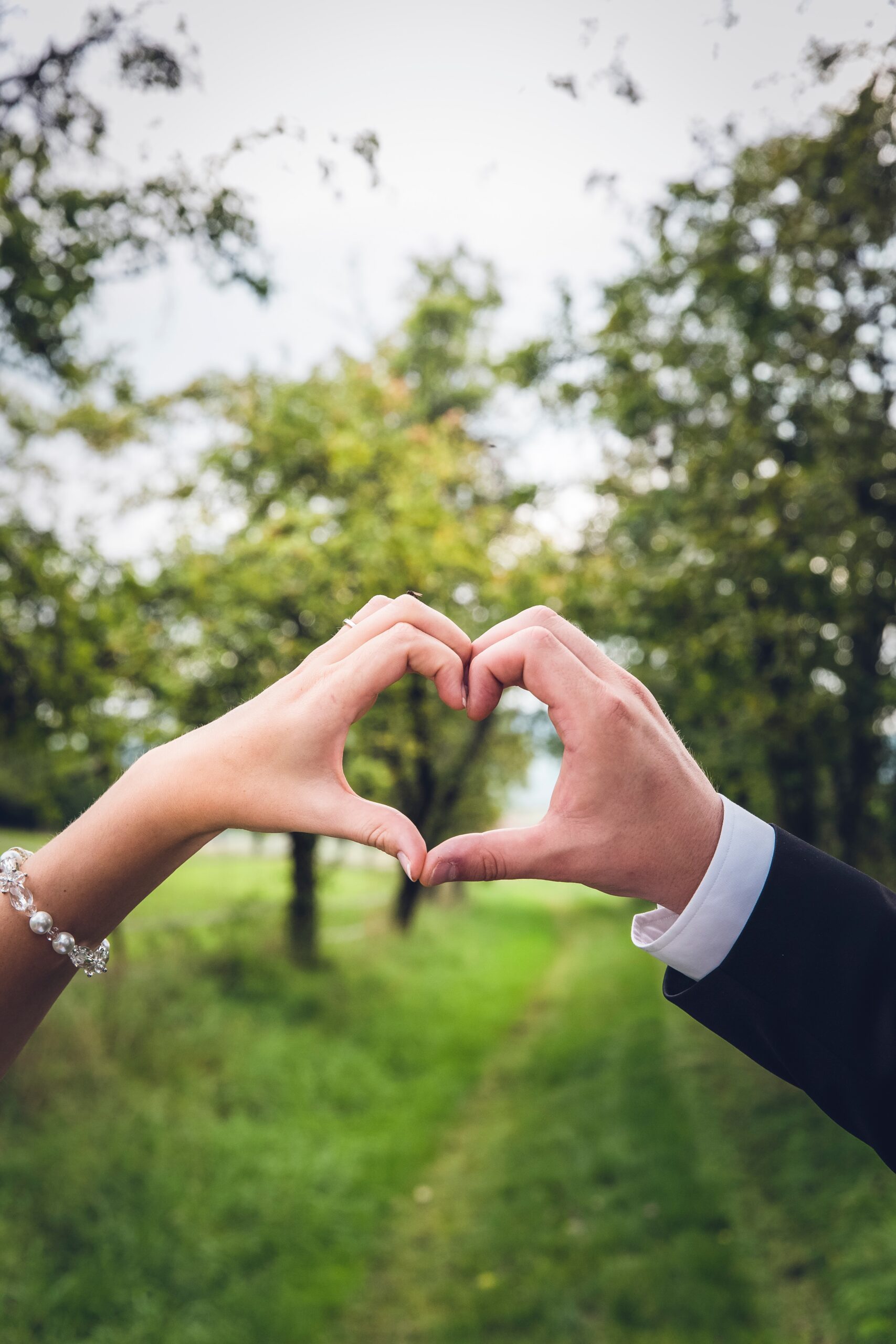 hands in a heart shape